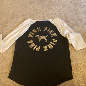 🎀Pink Victoria’s Secret Bling long Sleeve size S